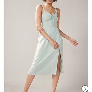 Amberlie Front Slit Midi Dress Francesca’s